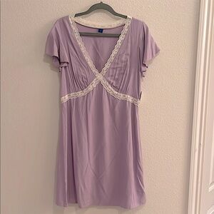 (2 for $20) Old Navy Lilac Lace Trim V neck dress. Size M